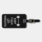 Houd kalm en liftgewicht bagagelabel (Voorkant horizontaal)