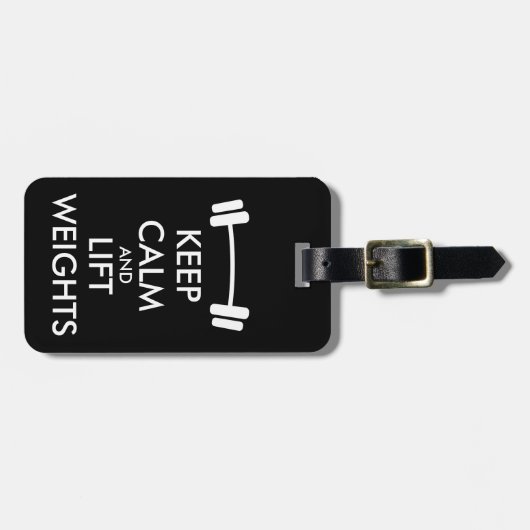 Houd kalm en liftgewicht bagagelabel (Voorkant horizontaal)