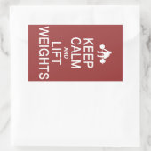 Houd kalm- en liftgewicht op maat stickers voor kl (Tas)