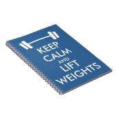 Houd kalm en liftgewichten notitieboekje notitieboek (Rechterzijde)