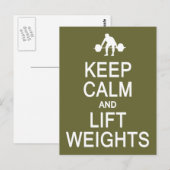 Houd kalm- en liftgewichten op maat van kleur brie briefkaart (Voorkant / Achterkant)