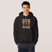 Houd kalm en lijn Dance Line Dancer Hoodie (Voorkant volledig)