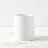 Houd kalm en loop aan (blauw) koffiemok (Center)
