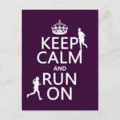 Houd Kalm en loop (klantgerichte kleuren) Briefkaart (Voorkant)