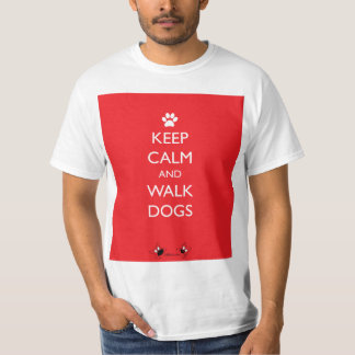 Houd kalm en loophonden Witte Weg T-shirt