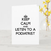 Houd Kalm en luister aan een Chiropodist Kaart (Gele Bloem)