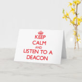 Houd Kalm en luister aan een Diaken Kaart (Gele Bloem)