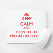 Houd kalm en luister naar de Banctionmedewerker Muismat (Met muis)