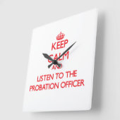 Houd kalm en luister naar de Banctionmedewerker Vierkante Klok (Hoek)