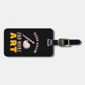 Houd kalm en maak Kunstschilderende Kunstschilders Bagagelabel (Voorkant horizontaal)