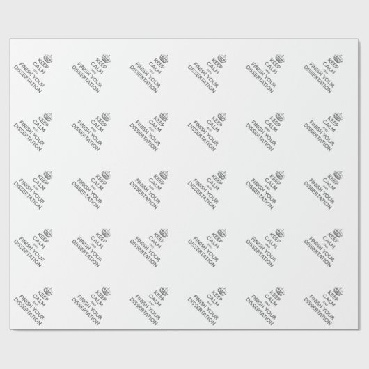 Houd kalm en maak uw Dissertation af Cadeaupapier (Vlak)