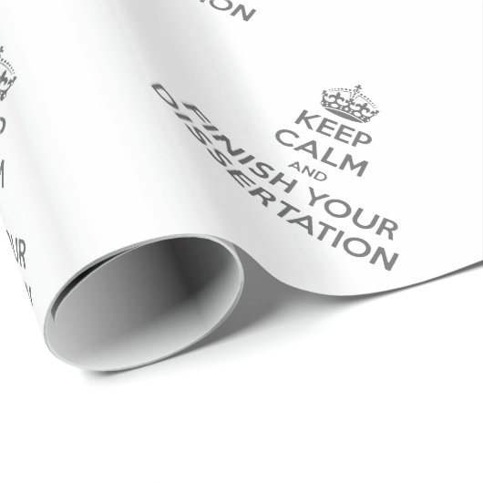 Houd kalm en maak uw Dissertation af Cadeaupapier (Rol Hoek)