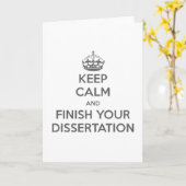 Houd kalm en maak uw Dissertation af Kaart (Gele Bloem)