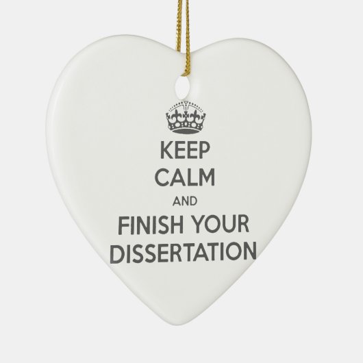 Houd kalm en maak uw Dissertation af Keramisch Ornament (Rechts)