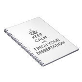 Houd kalm en maak uw Dissertation af Notitieboek (Rechterzijde)