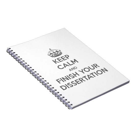 Houd kalm en maak uw Dissertation af Notitieboek (Rechterzijde)