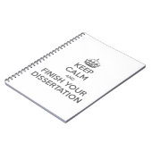 Houd kalm en maak uw Dissertation af Notitieboek (Linkerzijde)