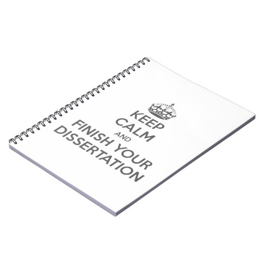 Houd kalm en maak uw Dissertation af Notitieboek (Linkerzijde)