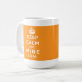 Houd kalm en mijn Mok steenkool - Volledige Sinaas (Voorkant links)