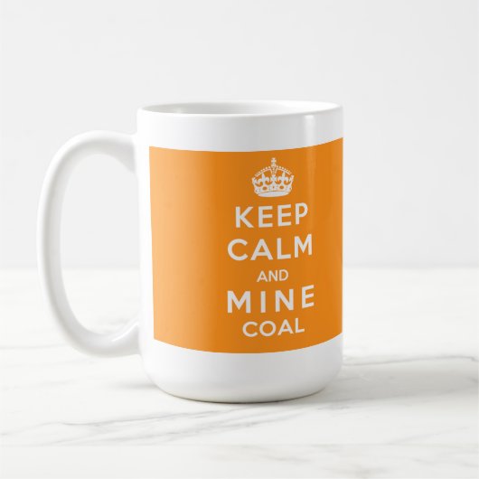 Houd kalm en mijn Mok steenkool - Volledige Sinaas (Links)