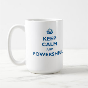 Houd kalm en Mok PowerShell