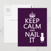 Houd kalm en nagel het (nagellak) briefkaart (Voorkant / Achterkant)