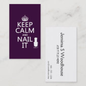 Houd kalm en nagel het (nagellak) visitekaartje (Voorkant / Achterkant)