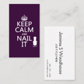 Houd kalm en nagel het (nagellak) visitekaartje (Voorkant / Achterkant)