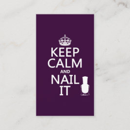 Houd kalm en nagel het (nagellak) visitekaartje