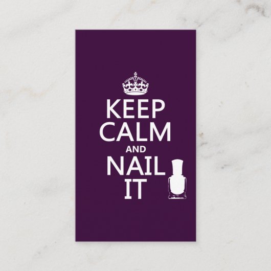 Houd kalm en nagel het (nagellak) visitekaartje (Voorkant)