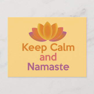 Houd Kalm en Namaste - Zen, Yoga, ontspant Briefkaart