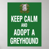 Houd kalm en neem een Greyhound aan Poster (Voorkant)