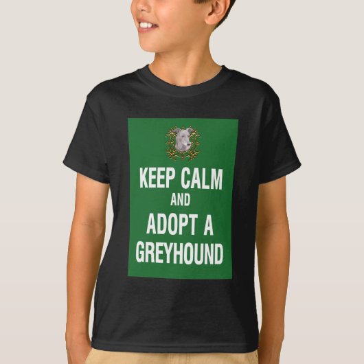Houd kalm en neem een Greyhound aan T-shirt (Voorkant)