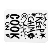 Houd kalm en neem op Citaat Typografie Magneet (Horizontaal)