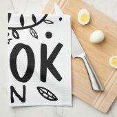 Houd kalm en neem op Citaat Typografie Theedoek (Quarter Fold)