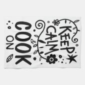 Houd kalm en neem op Citaat Typografie Theedoek (Horizontaal)