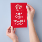 Houd kalm en oefen yoga uit flyer (Hand)