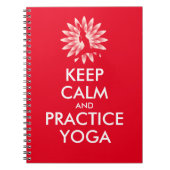 Houd kalm en oefen yoga uit notitieboek (Voorkant)