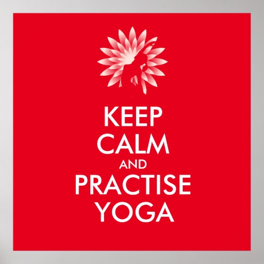 Houd kalm en oefen yoga uit poster (Voorkant)