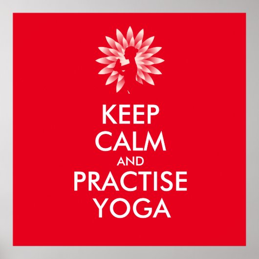 Houd kalm en oefen yoga uit poster (Voorkant)
