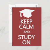 Houd kalm en onderzoek op aangepast briefkaart (Voorkant / Achterkant)