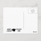 Houd kalm en onderzoek op aangepast briefkaart (Achterkant)