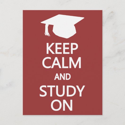 Houd kalm en onderzoek op aangepast briefkaart (Voorkant)