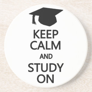 Houd kalm en onderzoek op aangepast onderzetter