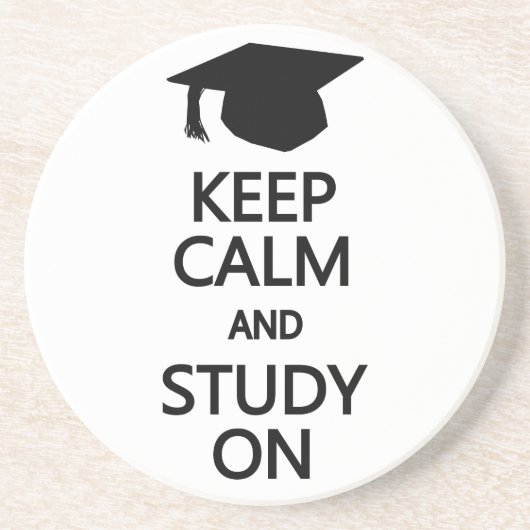 Houd kalm en onderzoek op aangepast onderzetter (Voorkant)