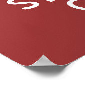 Houd kalm en onderzoek op aangepast poster (Hoek)