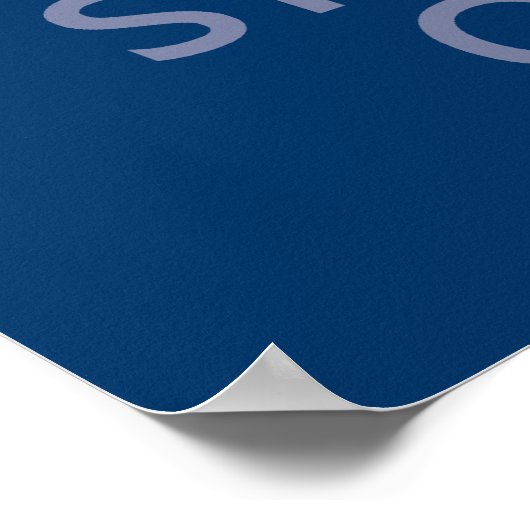 Houd kalm en onderzoek op aangepast poster (Hoek)