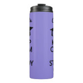 Houd kalm en onderzoek op aangepaste naam en kleur thermosbeker (Voorkant)