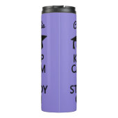 Houd kalm en onderzoek op aangepaste naam en kleur thermosbeker (Achterkant)