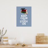 Houd kalm en onderzoek op uniek Poster afdrukontwe (Keuken)